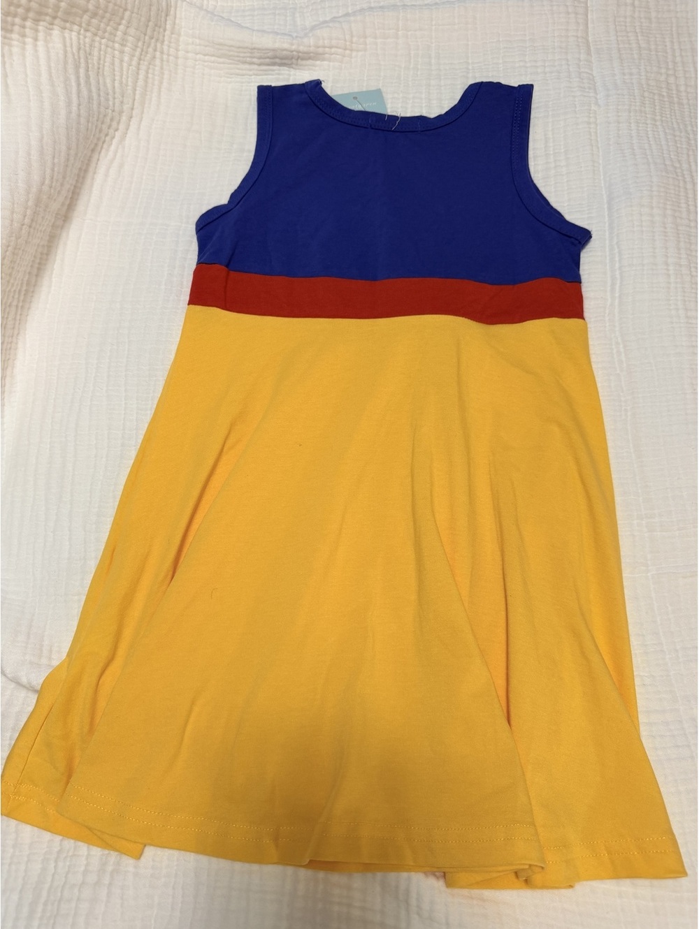 Girls Colorblock Dress with Bow Accent - Size 120 - Picture 5 of 6